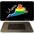 Virginia State Outline Rainbow Novelty Metal Magnet M-6360