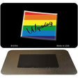 Wyoming State Outline Rainbow Novelty Metal Magnet M-6364