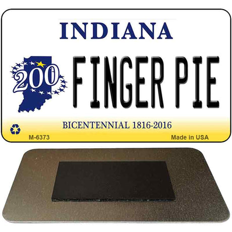 Finger Pie Indiana State License Plate Tag Novelty Magnet M-6373