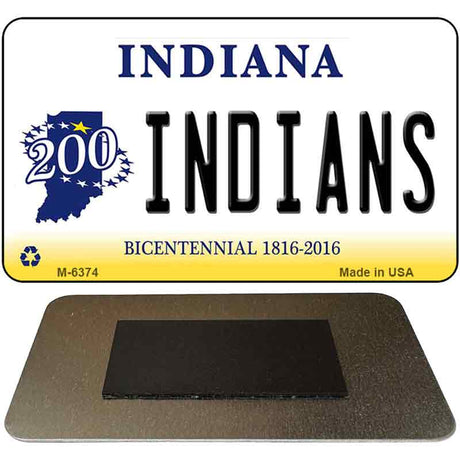 Indians Indiana State License Plate Tag Novelty Magnet M-6374