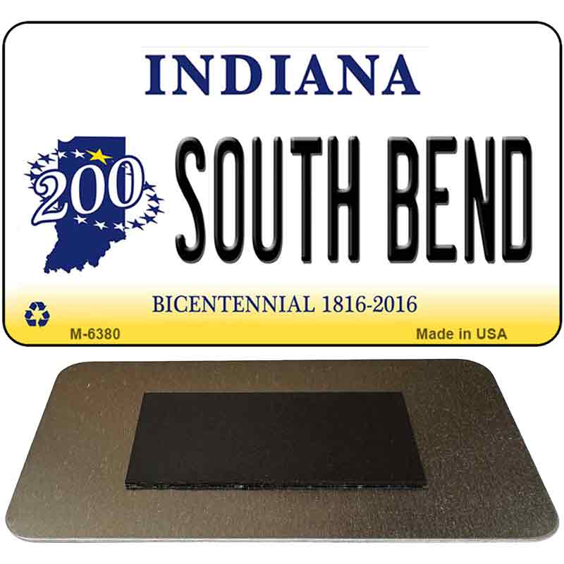 South Bend Indiana State License Plate Tag Novelty Magnet M-6380