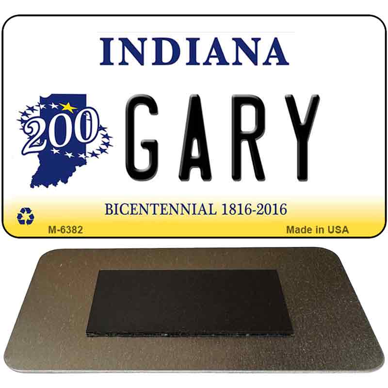 Gary Indiana State License Plate Tag Novelty Magnet M-6382