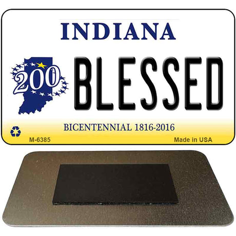 Blessed Indiana State License Plate Tag Novelty Magnet M-6385