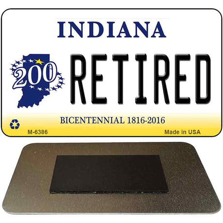 Retired Indiana State License Plate Tag Novelty Magnet M-6386