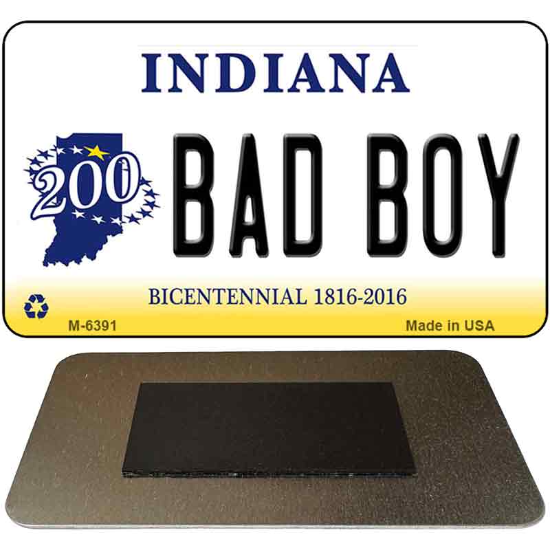 Bad Boy Indiana State License Plate Tag Novelty Magnet M-6391