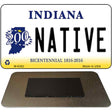 Native Indiana State License Plate Tag Novelty Magnet M-6392