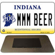 MMM Beer Indiana State License Plate Tag Novelty Magnet M-6407