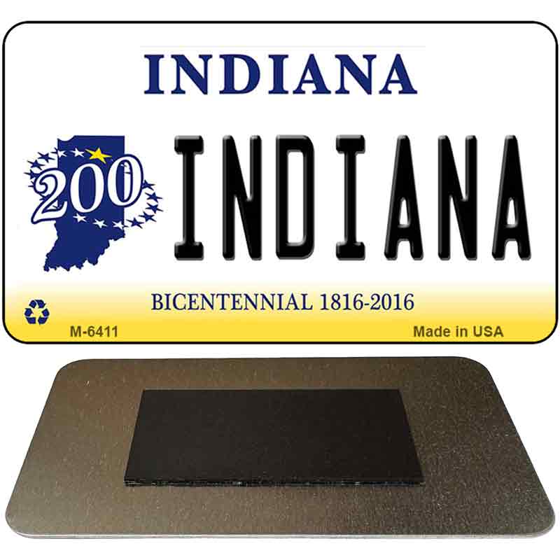 Indiana State License Plate Tag Novelty Magnet M-6411