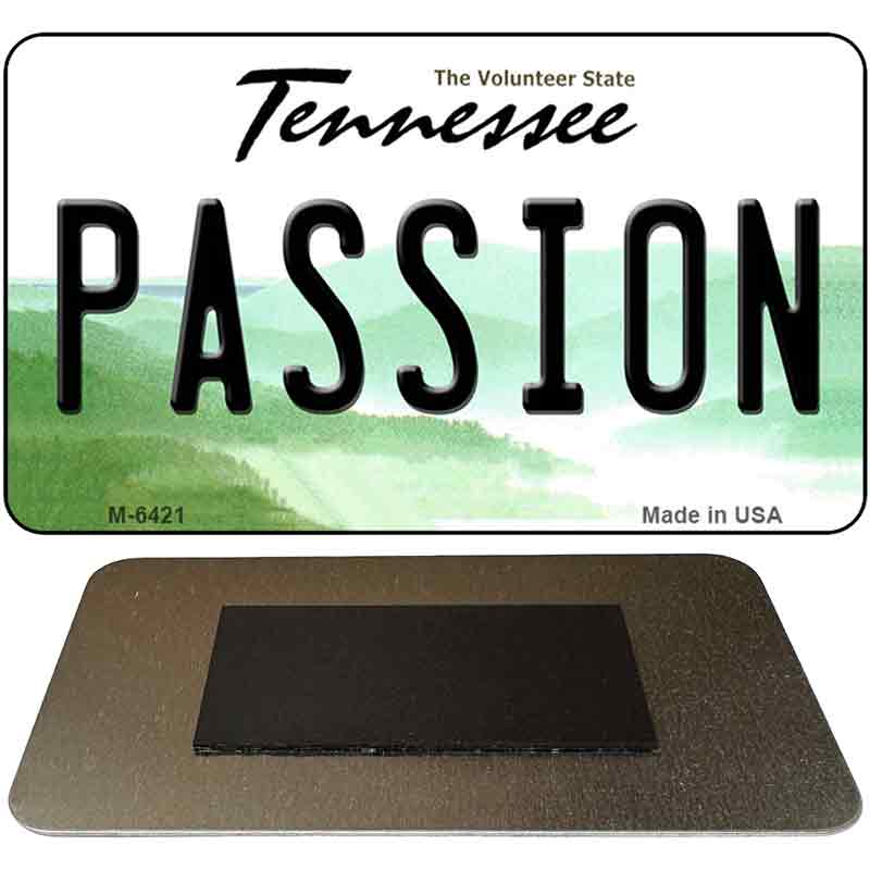 Passion Tennessee State License Plate Tag Magnet M-6421