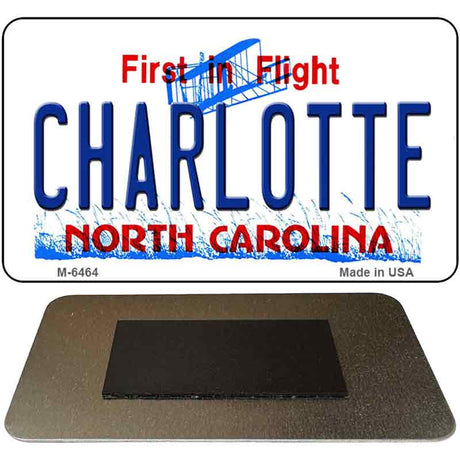 Charlotte North Carolina State License Plate Tag Magnet M-6464