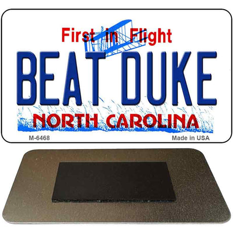 Beat Duke North Carolina State License Plate Tag Magnet M-6468