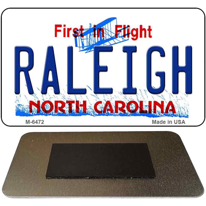 Raleigh North Carolina State License Plate Tag Magnet M-6472