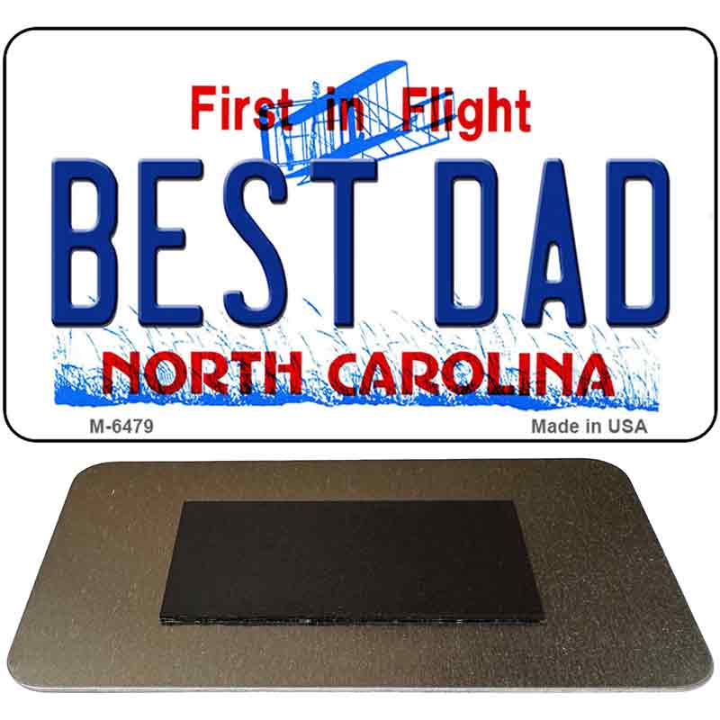 Best Dad North Carolina State License Plate Tag Magnet M-6479