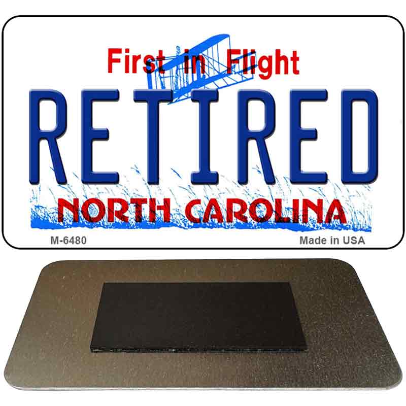 Retired North Carolina State License Plate Tag Magnet M-6480