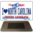 I Love North Carolina State License Plate Tag Magnet M-6489