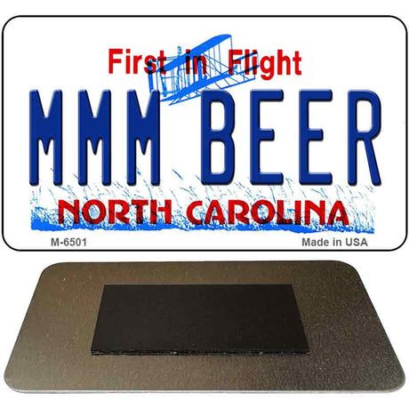 MMM Beer North Carolina State License Plate Tag Magnet M-6501