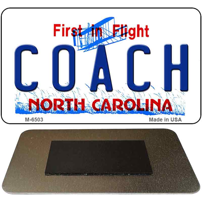 Coach North Carolina State License Plate Tag Magnet M-6503