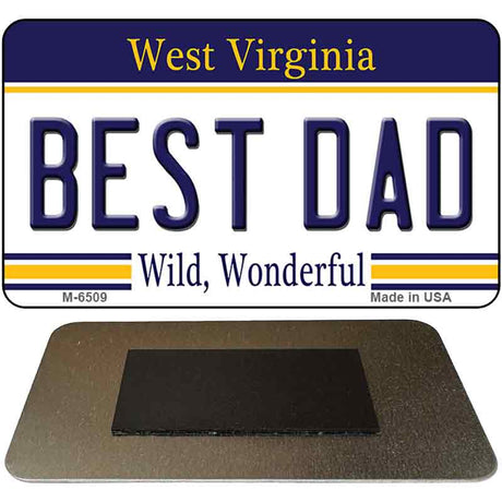 Best Dad West Virginia State License Plate Tag Magnet M-6509