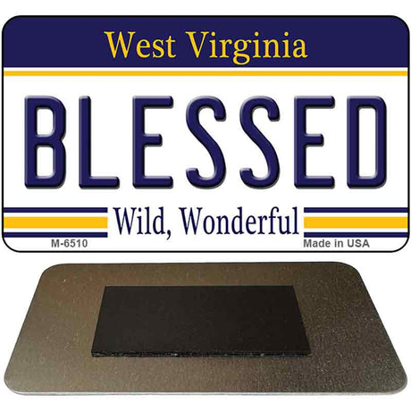 Blessed West Virginia State License Plate Tag Magnet M-6510