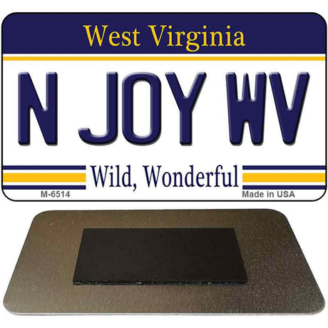 N Joy WV West Virginia State License Plate Tag Magnet M-6514