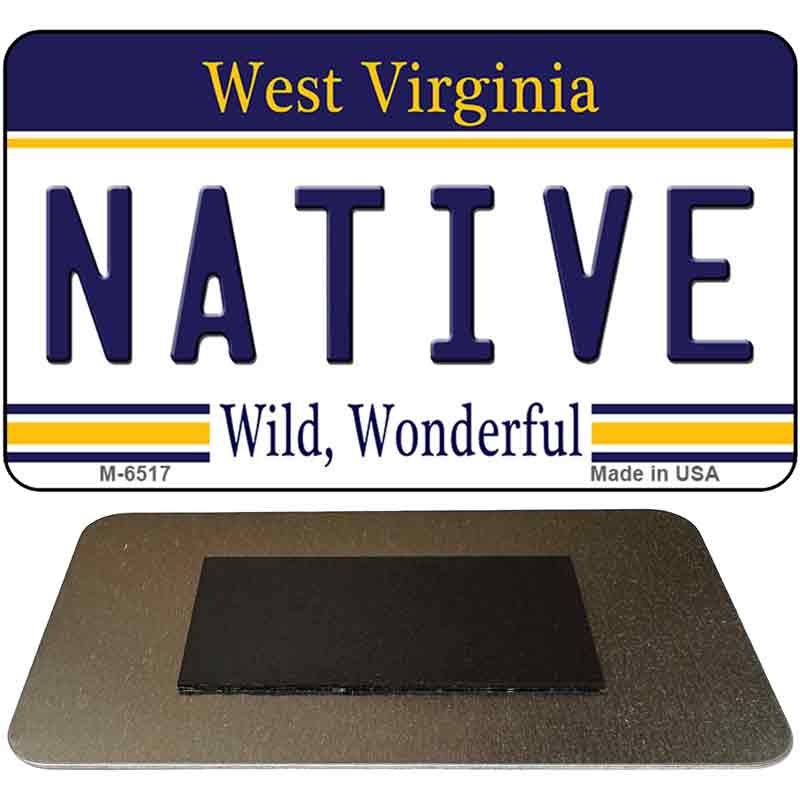 Native West Virginia State License Plate Tag Magnet M-6517