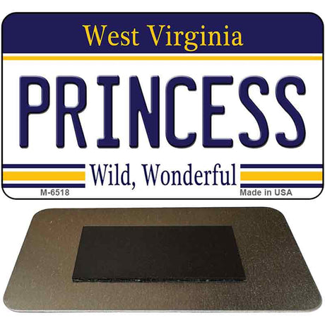 Princess West Virginia State License Plate Tag Magnet M-6518