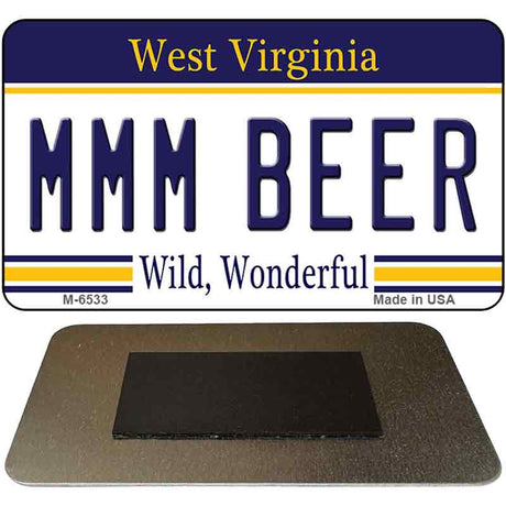 MMM Beer West Virginia State License Plate Tag Magnet M-6533