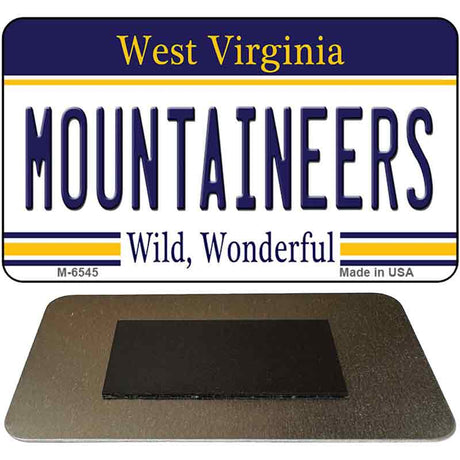 Mountaineers West Virginia State License Plate Tag Magnet M-6545