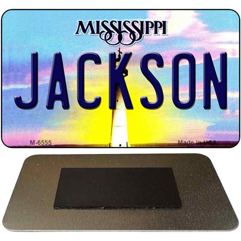 Jackson Mississippi State License Plate Tag Magnet M-6555