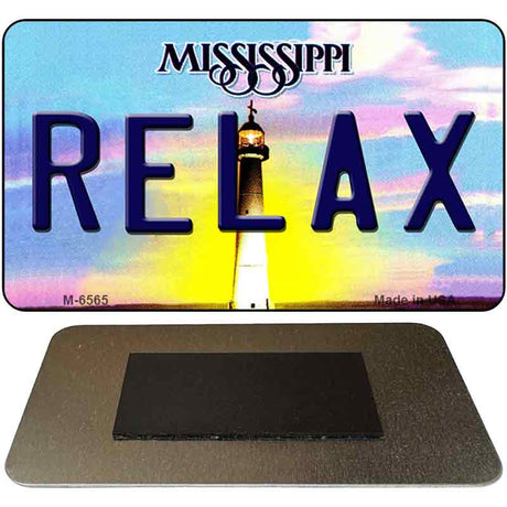 Relax Mississippi State License Plate Tag Magnet M-6565