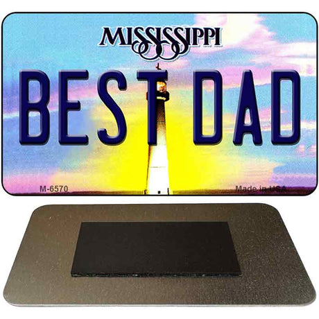 Best Dad Mississippi State License Plate Tag Magnet M-6570