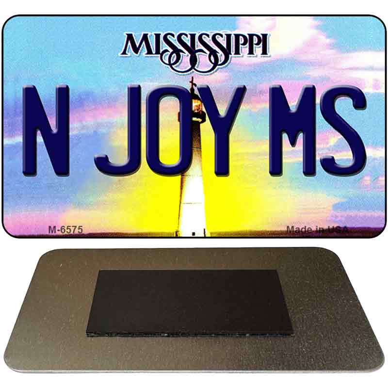 N Joy MS Mississippi State License Plate Tag Magnet M-6575