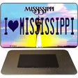 I Love Mississippi State License Plate Tag Magnet M-6581