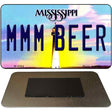 MMM Beer Mississippi State License Plate Tag Magnet M-6594