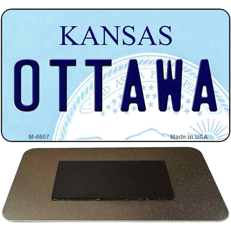 Ottawa Kansas State License Plate Tag Novelty Magnet M-6607