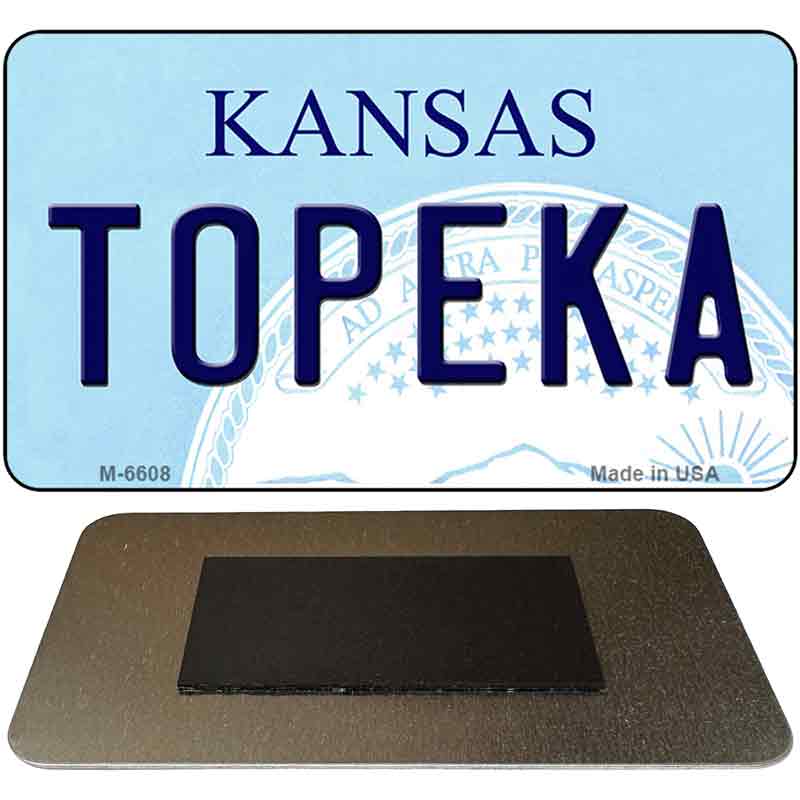 Topeka Kansas State License Plate Tag Novelty Magnet M-6608