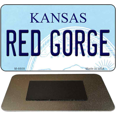 Red Gorge Kansas State License Plate Tag Novelty Magnet M-6609