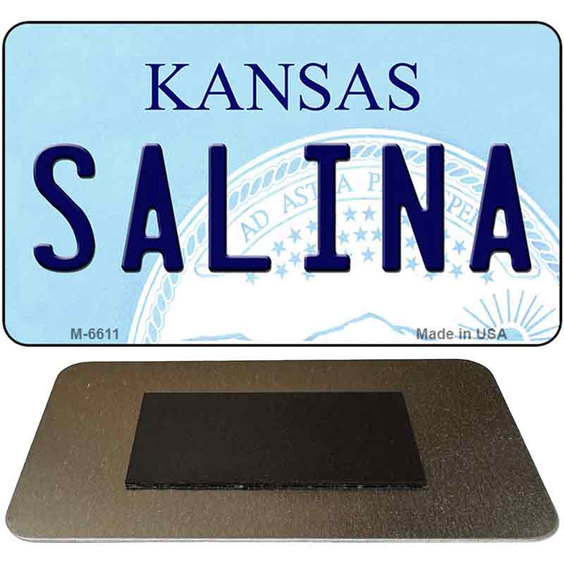 Salina Kansas State License Plate Tag Novelty Magnet M-6611