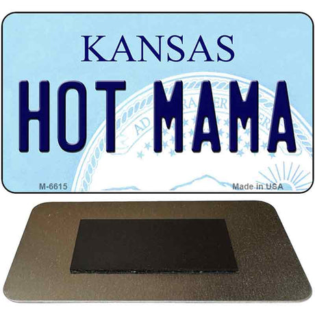 Hot Mama Kansas State License Plate Tag Novelty Magnet M-6615