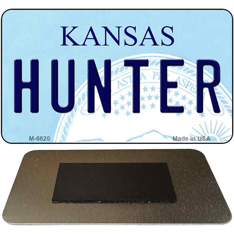 Hunter Kansas State License Plate Tag Novelty Magnet M-6620