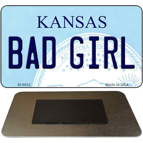 Bad Girl Kansas State License Plate Tag Novelty Magnet M-6622