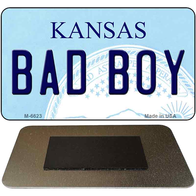 Bad Boy Kansas State License Plate Tag Novelty Magnet M-6623