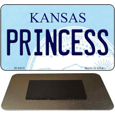 Princess Kansas State License Plate Tag Novelty Magnet M-6625