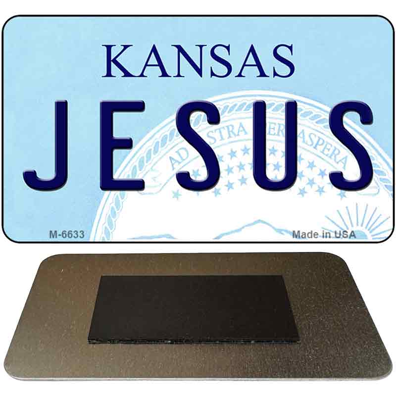 Jesus Kansas State License Plate Tag Novelty Magnet M-6633