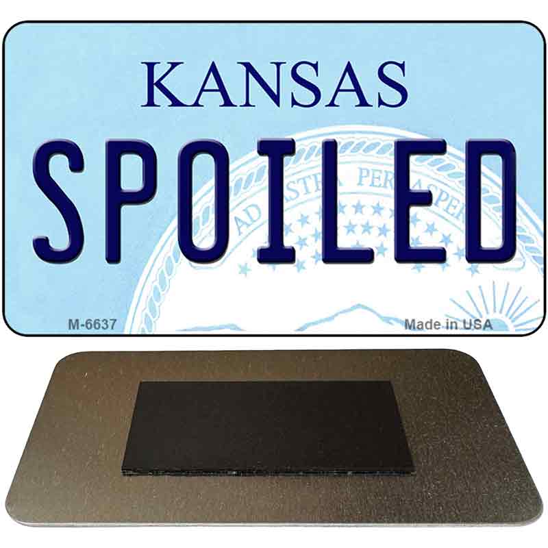 Spoiled Kansas State License Plate Tag Novelty Magnet M-6637