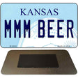 MMM Beer Kansas State License Plate Tag Novelty Magnet M-6640