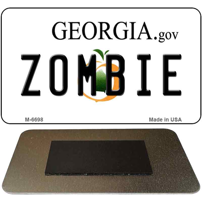 Zombie Georgia State License Plate Tag Novelty Magnet M-6698