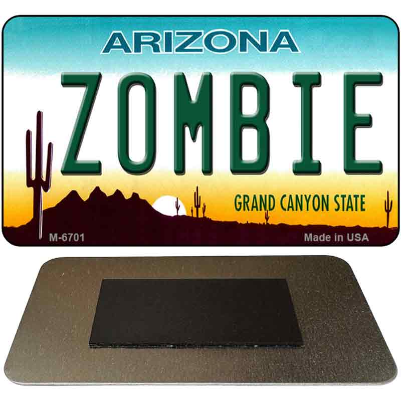 Zombie Arizona State License Plate Tag Magnet M-6701