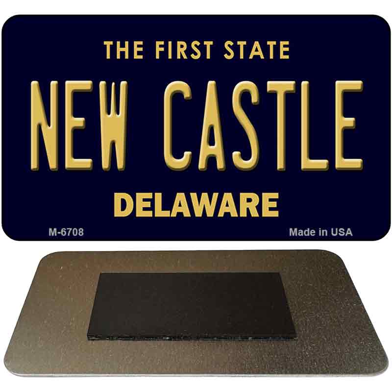 New Castle Delaware State License Plate Tag Magnet M-6708