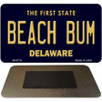 Beach Bum Delaware State License Plate Tag Magnet M-6710